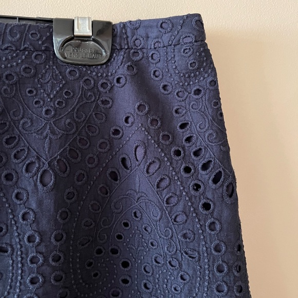 Talbots Navy Eyelet Skirt - Picture 10 of 16